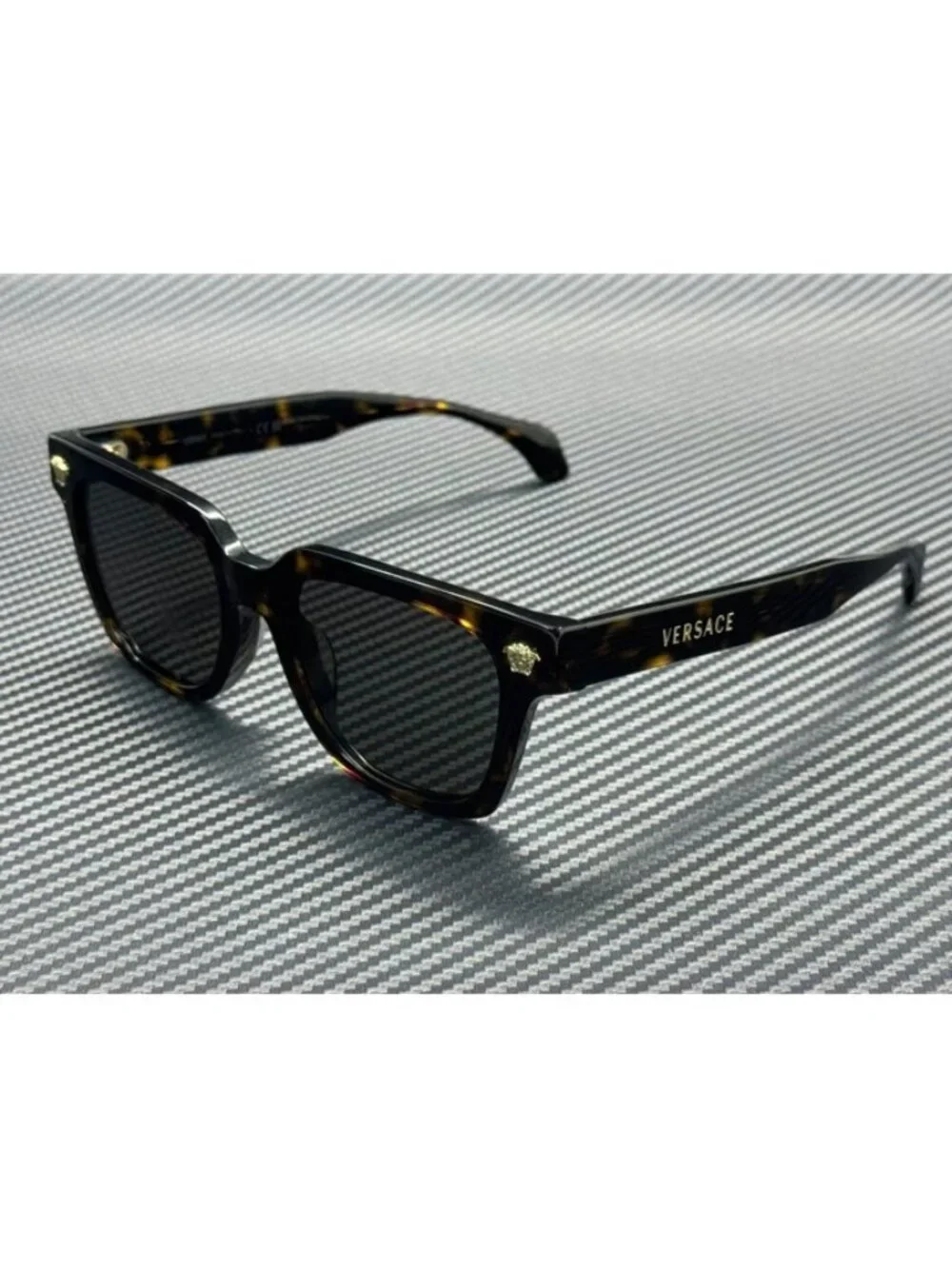 New Versace Men Havana Brown Sunglasses 52-19-140